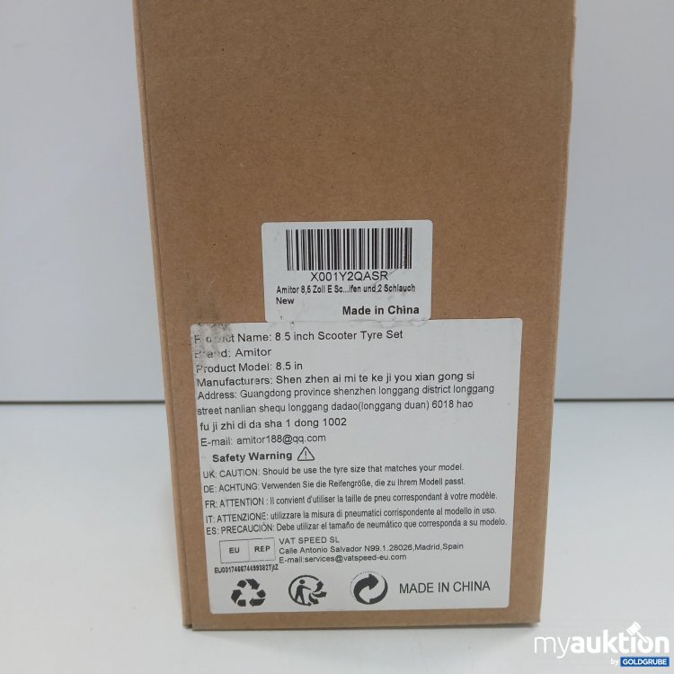 Artikel Nr. 959745: AMITOR Scooter Reifen 8,5 Zoll inkl. 2x Schlauch 