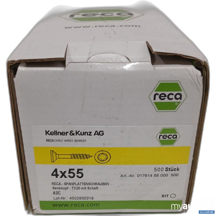 Artikel Nr. 523746 Artikel Nr. 523746: Reca Spanplattenschrauben Senkkopf TX20 mit Schaft 4x55