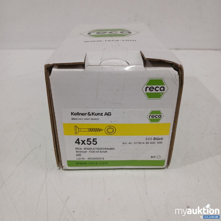 Artikel Nr. 523746 Artikel Nr. 523746: Reca Spanplattenschrauben Senkkopf TX20 mit Schaft 4x55