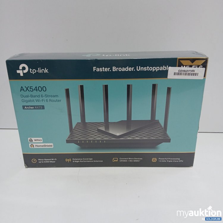 Artikel Nr. 810746 Artikel Nr. 810746: Tp-Link AX5400 Dual-Band 6-Stream Gigabit Wi-Fi 6 Router Archer AX73