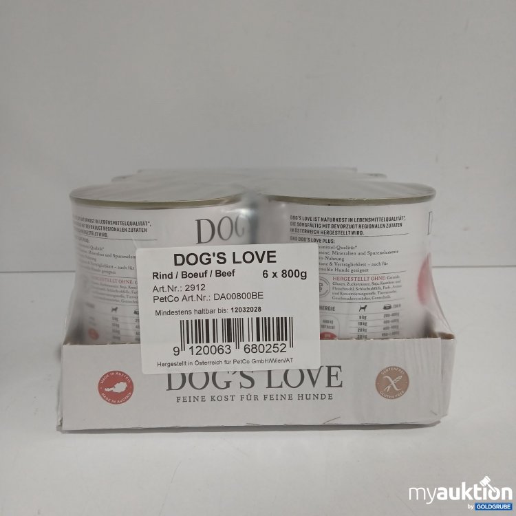Artikel Nr. 855746: Dogs Love Hundefutter Rind 6x800g