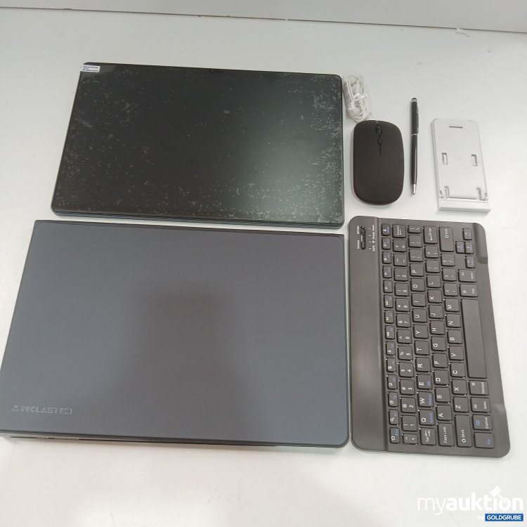 Artikel Nr. 959746: TECLAST Tablet T70 blau 8GB+256GB Case inkl. Tastendruck schwarz, Maus schwarz Heatset weiß Kugelschreiber mit Touch Funktion Case dunkelgrau  
