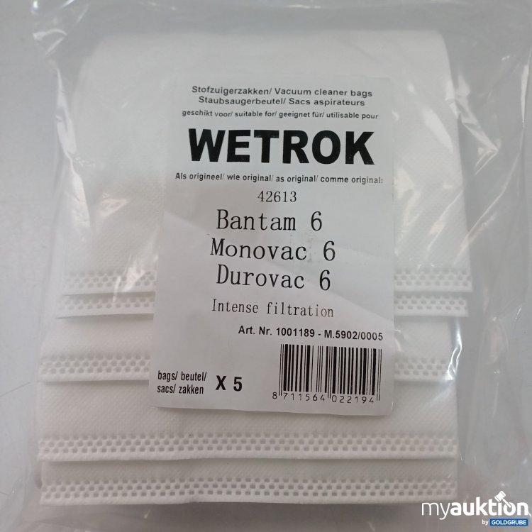 Artikel Nr. 989747 Artikel Nr. 989747: WETROK - Staubsaugerbeutel