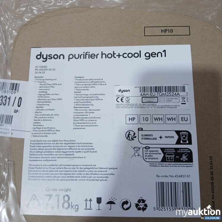 Artikel Nr. 868748 Artikel Nr. 868748: Dyson Purifier hot+cool gen1 4AH-EU-TGM3525A