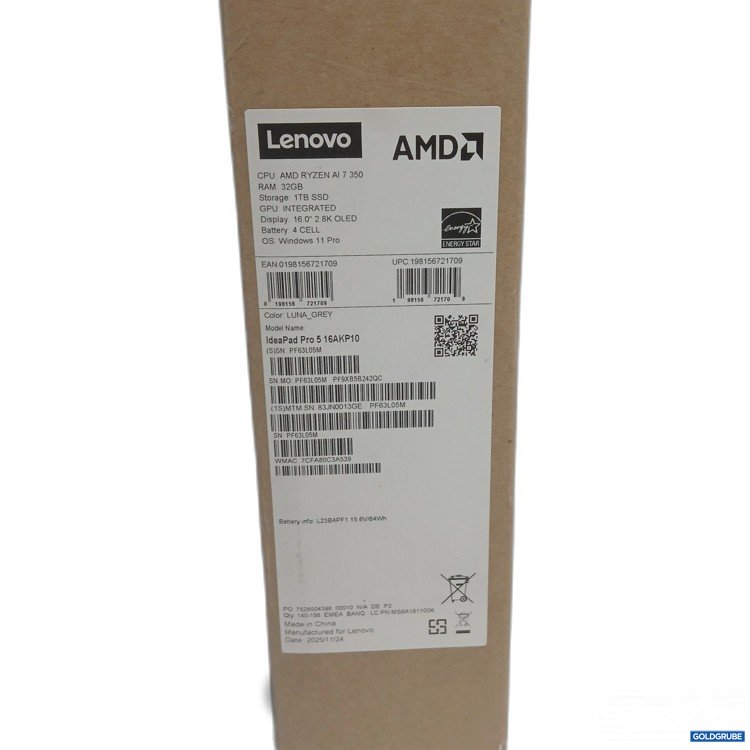 Artikel Nr. 992748: Lenovo IdeaPad Pro5 16AKP10 RAM: 32GB Storage: 1TB SSD 