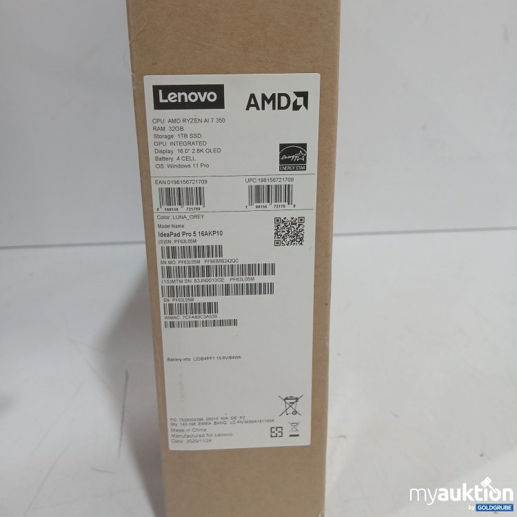 Artikel Nr. 992748: Lenovo IdeaPad Pro5 16AKP10 RAM: 32GB Storage: 1TB SSD 