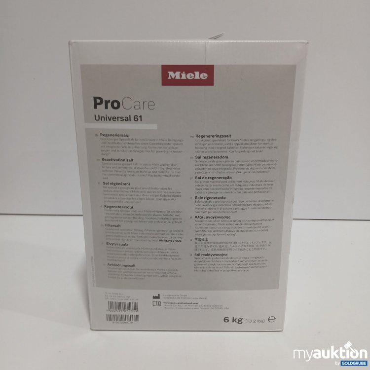 Artikel Nr. 871749 Artikel Nr. 871749: Miele ProCare Universal 61 Regeneriersalz 6kg