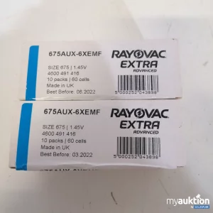 Auktion Rayovac Extra 675AUX - 6XEMF 10packs /60 cells