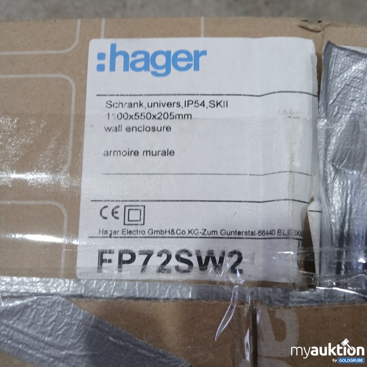 Artikel Nr. 440751: Hager Schrank univers. IP54 SKII 1100x550x205mm FP72SW2 