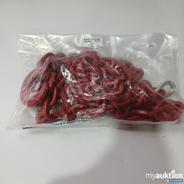 Artikel Nr. 516751 Artikel Nr. 516751: Rote Sicherheitskette aus Stahl 9mm + Chocker . Hook 8X28mm