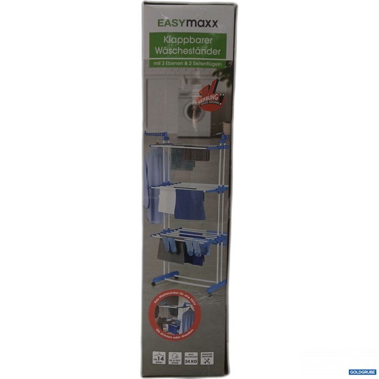 Artikel Nr. 921751: EASYmaxx Wäscheständer mit drei Ebenen und zwei Seitenflügeln für Kleiderbügel Art.No. 12719/V1
