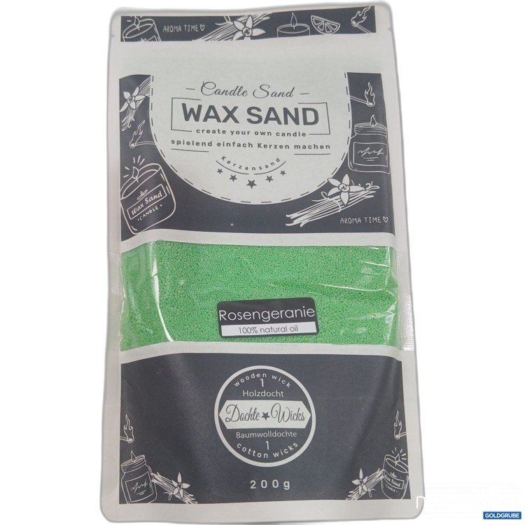 Artikel Nr. 970751: Candle Sand Wax Sand 200g Rosengeranie 