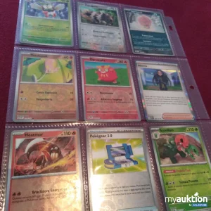 Auktion 9 Stück Pokémon Sammelkarten 