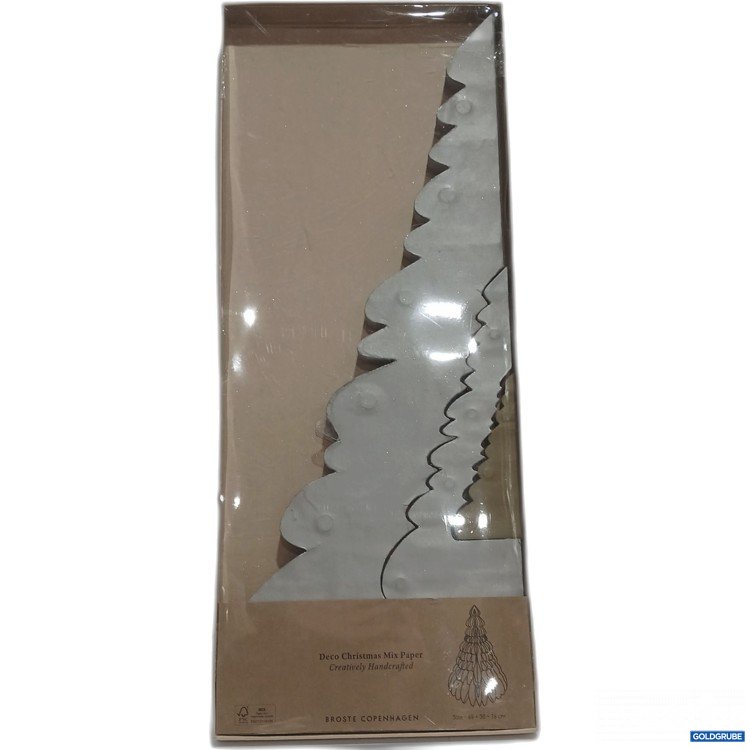 Artikel Nr. 967752: Broste Copenhagen Deco Christmas Mix Paper size 65 + 30 + 15cm Silber grün 