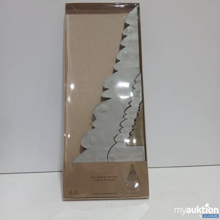 Artikel Nr. 967752: Broste Copenhagen Deco Christmas Mix Paper size 65 + 30 + 15cm Silber grün 
