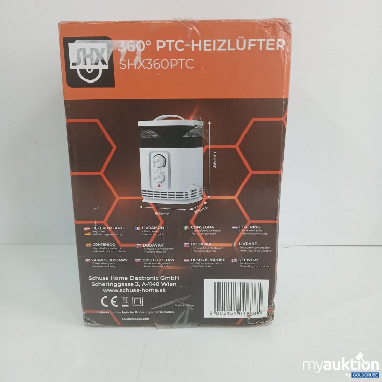 Artikel Nr. 361753 Artikel Nr. 361753: SHX360PTC Heizlüfter 286mm×186mm×205mm