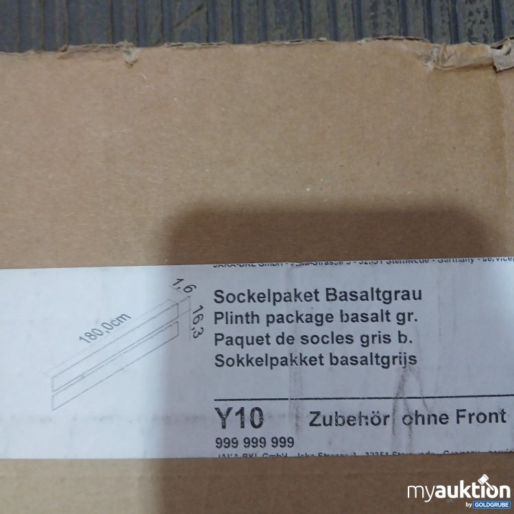 Artikel Nr. 444753: Sockelpaket Basaltgrau 180cm Y10 Zubehör ohne Front ,SO182-025+, charge: Ps 75536-002