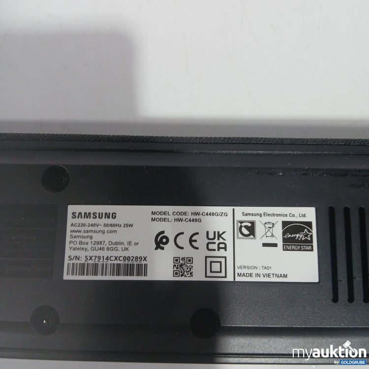Artikel Nr. 868753 Artikel Nr. 868753: Samsung AC220-240V 50/60Hz 25W HW-C440G/ZG