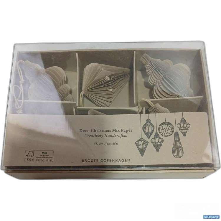 Artikel Nr. 967753: Broste Copenhagen Deco Christmas Mix Paper ø7cm 6er set 