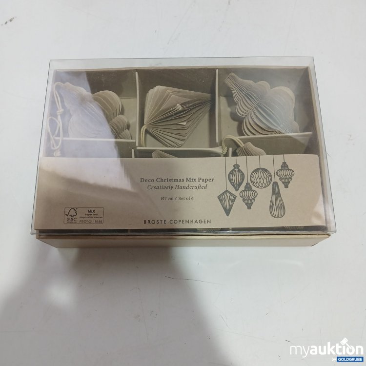 Artikel Nr. 967753: Broste Copenhagen Deco Christmas Mix Paper ø7cm 6er set 