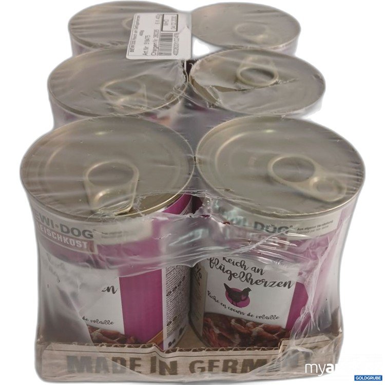 Artikel Nr. 973753: Bewi-Dog Hundefutter Fleischkost reich an Geflügelherzen 6x400 g