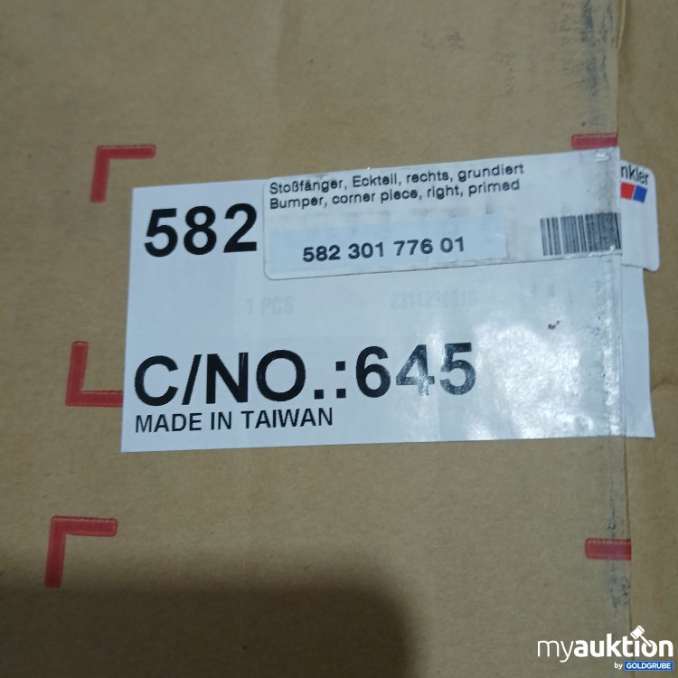 Artikel Nr. 523754: Winkler Stoßfänger Eckteilbrechts grundiert 582 301 776 01