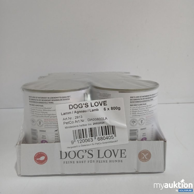 Artikel Nr. 854755: Dogs Love Hundefutter Lamm 6x800g