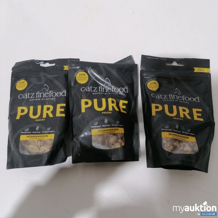 Artikel Nr. 889755 Artikel Nr. 889755: Catz finefood Pure Snacks Hühnerherzen 3x35g