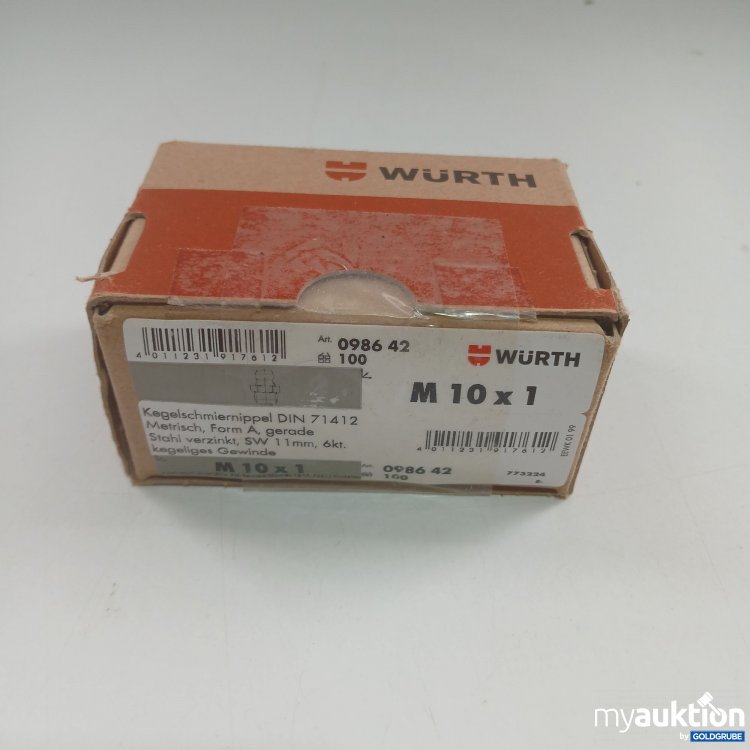 Artikel Nr. 438756: Würth Kegelschmiernippel DIN 71412 M10x1 098642 Ca.100 Stück 