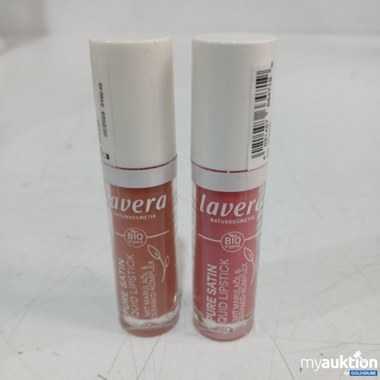 Artikel Nr. 466756: lavera Pure Satin Liquid Lipstick Sweet Peony 04 und Nude Petal 02