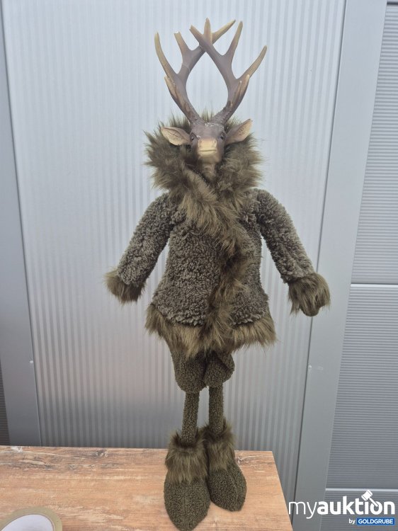 Artikel Nr. 934756: Hirsch mit Fell in dunlelgrn