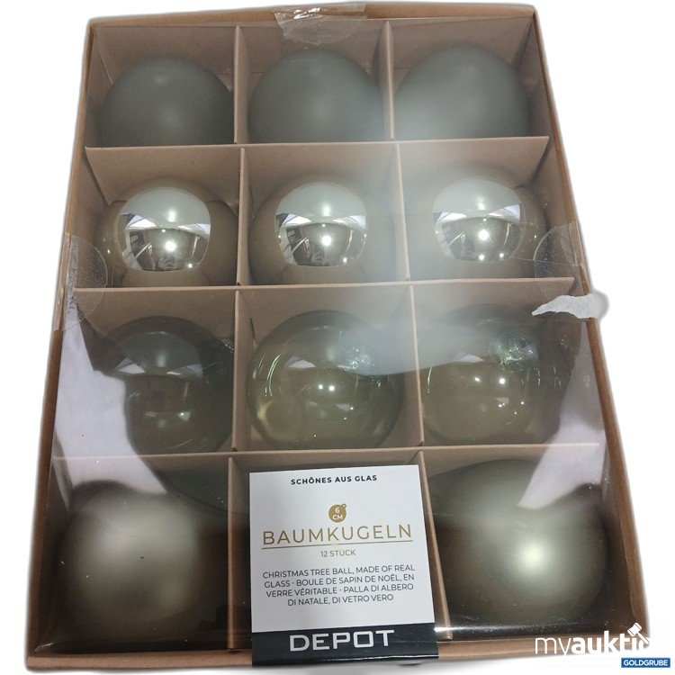 Artikel Nr. 955756: Depot Weihnachskugeln Aus Glas 12 Stk 6cm 