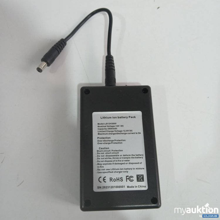 Artikel Nr. 963756: Lithium Ion Battery Pack LS12V600