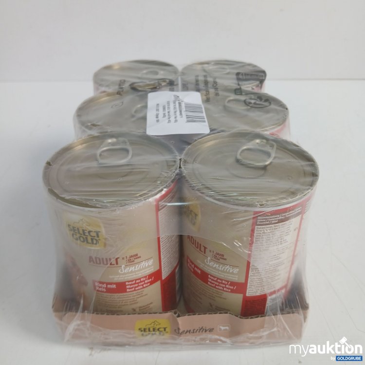 Artikel Nr. 987756: Select Gold Adult Sensitiv Hundefutter Rind mit Reis 400g 6Stk