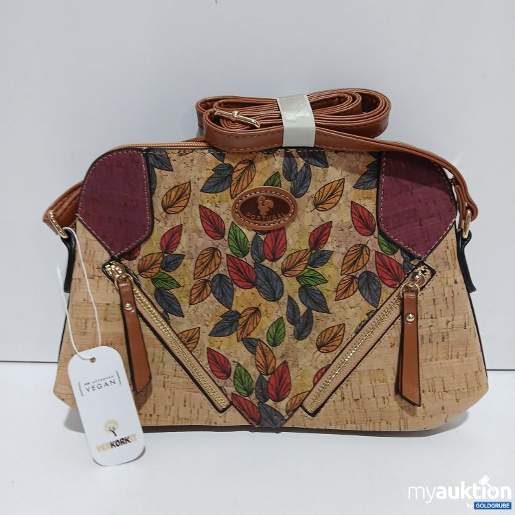 Artikel Nr. 360757 Artikel Nr. 360757: Vegane Korkhandtasche mit Blätterdesign