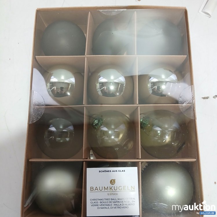 Artikel Nr. 955757: Depot Baumkugeln 12 Stk Aus Glas 6cm grün 