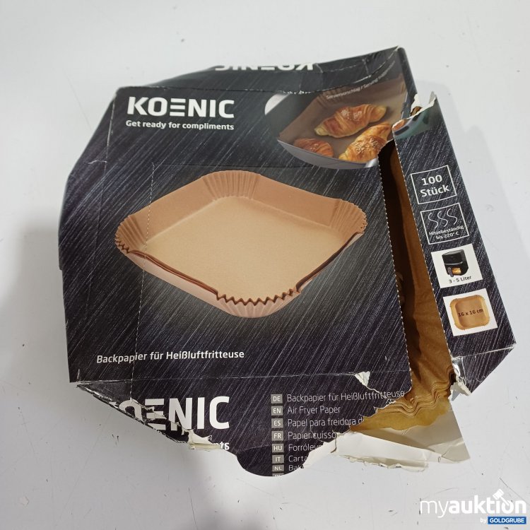 Artikel Nr. 960757: Koenic Backpapier für Heißluftfritteuse 100Stk 16x16cm 