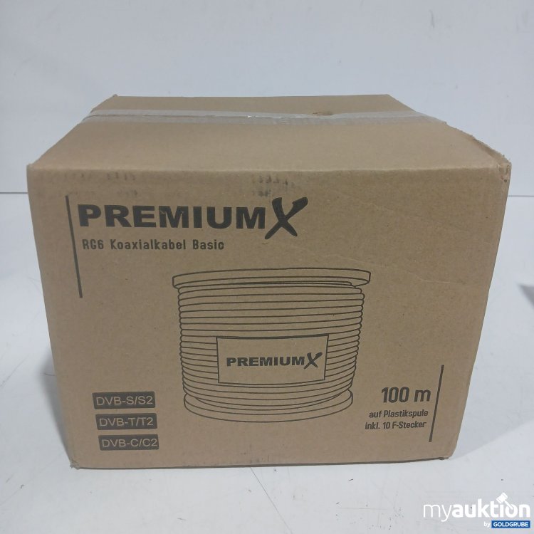 Artikel Nr. 986757 Artikel Nr. 986757: Premium X RG6 Koaxialkabel Basic 100m auf Plastikspule inkl. 10 F-Stecker