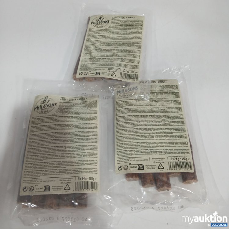 Artikel Nr. 824758 Artikel Nr. 824758: Phil&Sons Dog Snacks Meat Sticks Horse je 120g