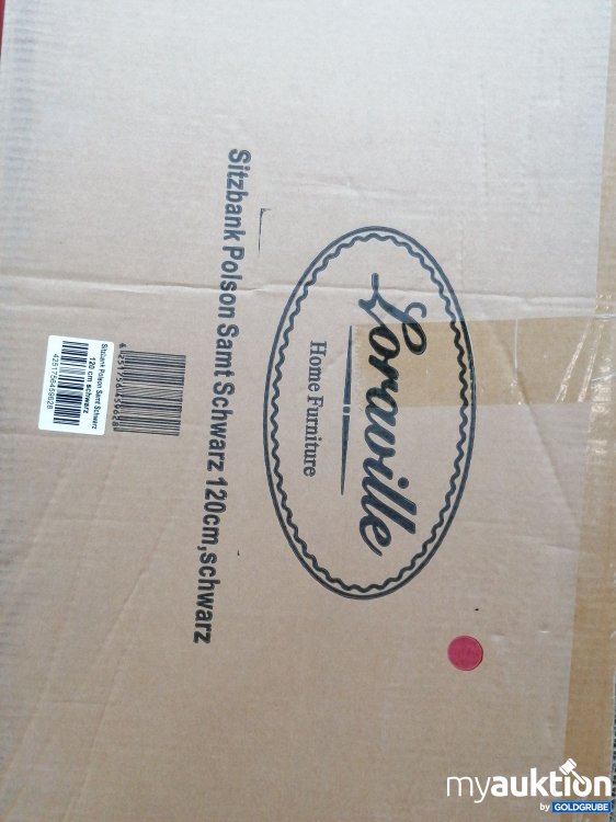 Artikel Nr. 832758: Loraville Sitzbank Polson Samt Schwarz 120cm, 318772