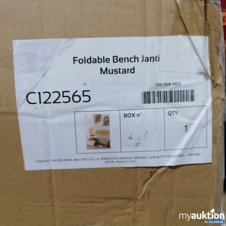 Artikel Nr. 835758 Artikel Nr. 835758: Skulm Foldable Bench Janti Mustard C122565