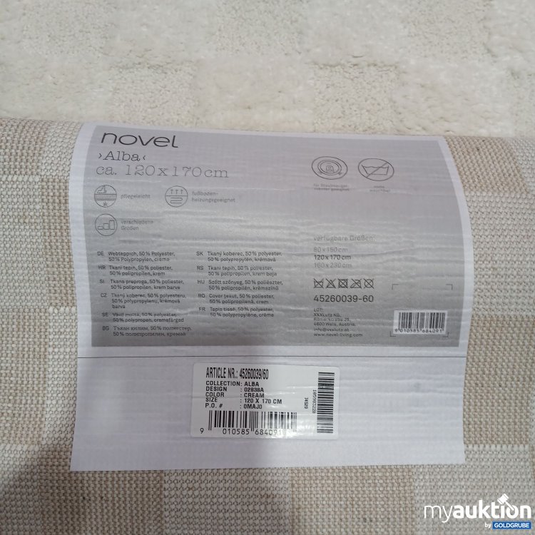 Artikel Nr. 955758: Novel Alba 120x170cm Farbe: Cream 