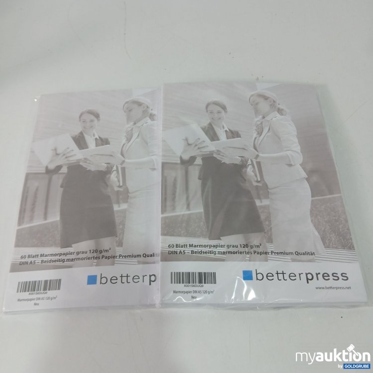 Artikel Nr. 812759: BetterPress 2er Pack x60 Blatt Marmorpapier 
