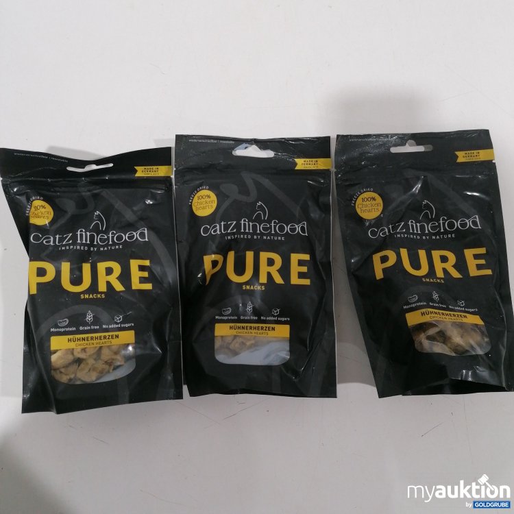 Artikel Nr. 889759 Artikel Nr. 889759: Catz finefood Pure Snacks Hühnerherzen 3x35g