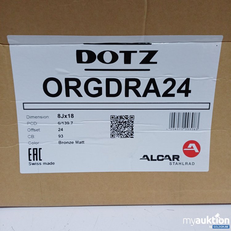 Artikel Nr. 960759: Dotz Orgdra24 Felge Bronze matt 8Jx18 6/139.7 