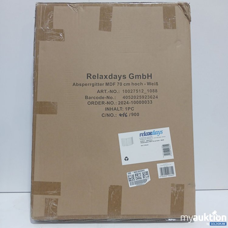 Artikel Nr. 967759: Relaxdays Absperrgitter MDF 70cm hoch weiß Art: 3 PanelArt.Nr: 10027512 