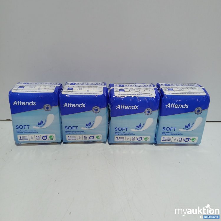Artikel Nr. 461760: Attends Soft Einlagen bei Blasenschwäche Mini Long 4x16Stk 