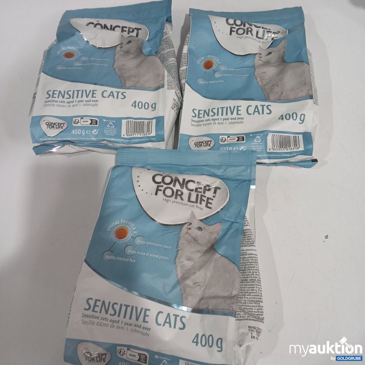 Artikel Nr. 824760: Concept für Life Katzenfutter Sensitive cats je 400g