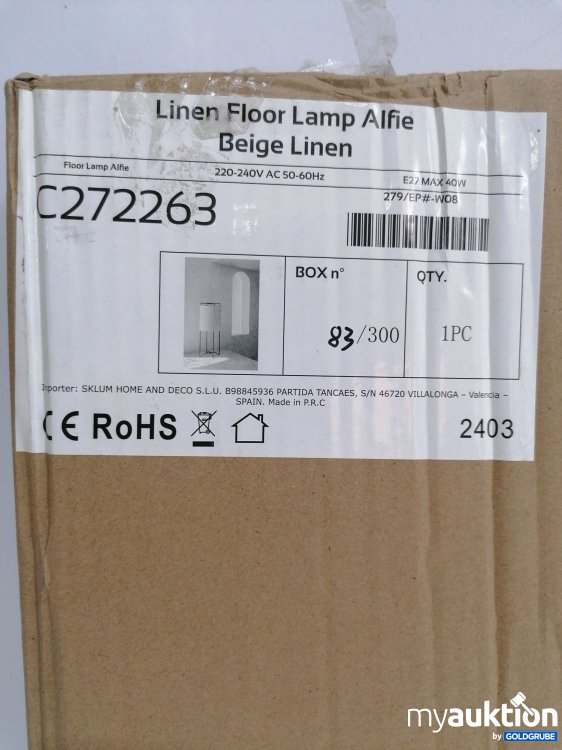 Artikel Nr. 832760: Skulm Linen Floor Lamp Alfie C272263