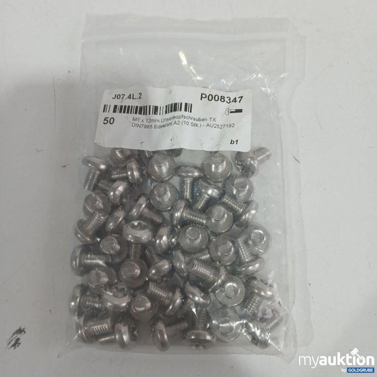 Artikel Nr. 867760 Artikel Nr. 867760: M8x12mm Linsenkopfschrauben TX DIN7985 A2 50Stk